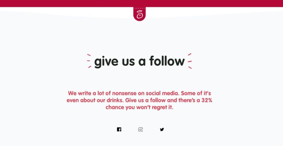 Image of Innocent Drinks' homepage to demonstrate their brand voice & tone