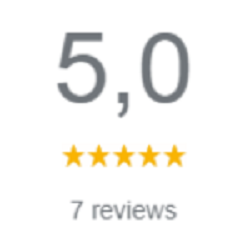 Five-star review rating on Google Business Profile