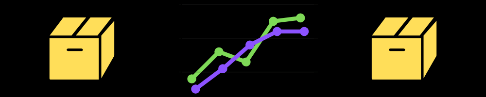 Graphic with a graph to indicate market research